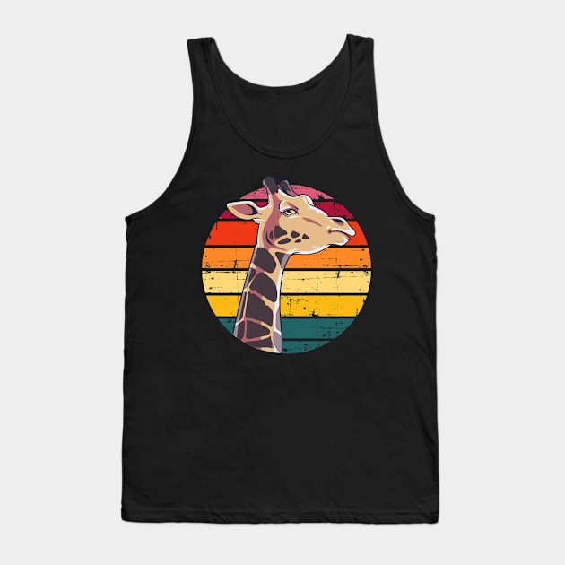 Giraffe Africa Wildlife Gift Tank Top by Linco